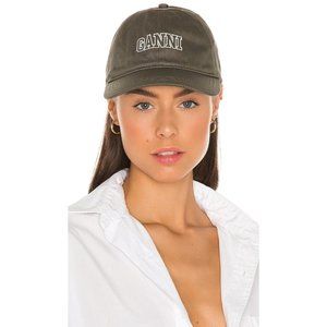 Ganni Olive Green Cap